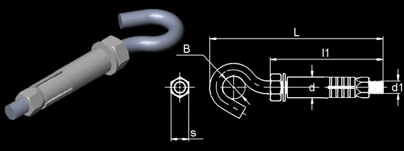 Hook Suspension Anchor – With Pipe