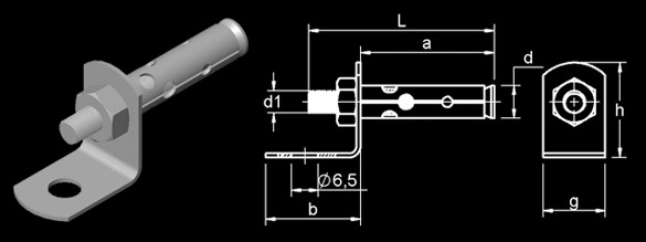 Ceiling Anchor – With “L” Part