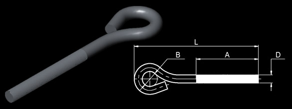 “Eye Bolt Closed” Hook