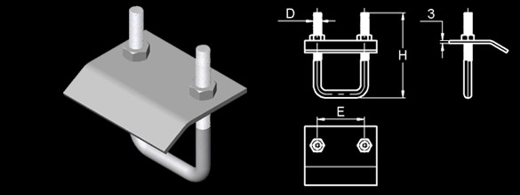 “Square U Bolt” With Cleat
